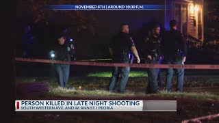 Peoria police investigate deadly shooting near S. Greenlawn Ave. and W. Ann St.