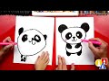 how to draw a panda preschool