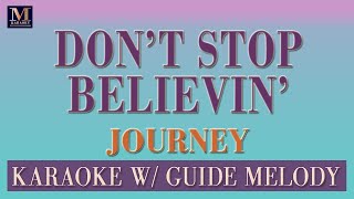 Don't Stop Believing - Karaoke With Guide Melody (Journey)