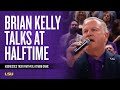 Brian Kelly Addresses Men's Basketball Fans at Halftime