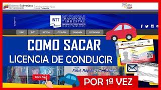 Cómo Solicitar la LICENCIA DE CONDUCIR por primera VEZ en Venezuela | INTT | 🚗🚗