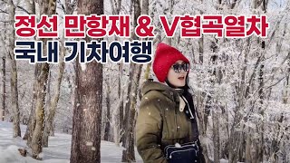 겨울기차여행 | 정선 만항재 눈꽃 (1330m 차량으로 갈 수 있는 제일 높은 도로)❄️ V협곡열차 |  Day Trip by Train Recommendation 2