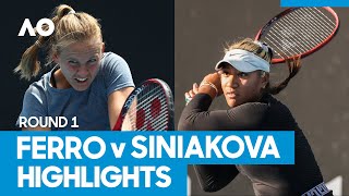 Fiona Ferro vs. Katerina Siniakova  Match Highlights (1R) | Australian Open 2021