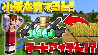 【マイクラ】小麦を収穫すると最強アイテムがゲットできる世界でエンドラ討伐！【ゆっくり実況/マインクラフト/Minecraft】