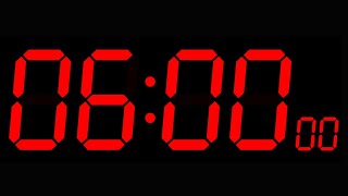 6 Minute Timer Black Background | 6 Minute Timer Bell | 6 Minute Timer Digital (alarm at the end)