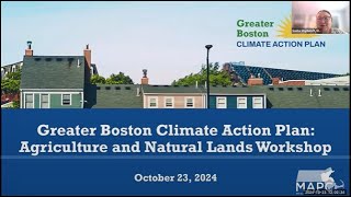 Greater Boston Climate Action Plan: Agriculture and Natural Lands Workshop