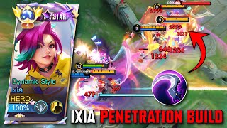 IXIA PENETRATION BUILD IS INSANE DAMAGE (counter meta semi tank) - MLBB