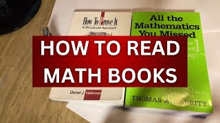 How to Get Better at Reading Math Books
