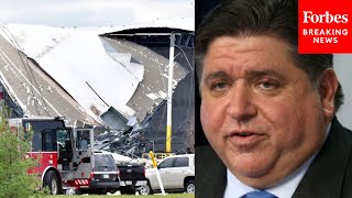 JUST IN: Illinois Gov. Pritzker Holds Press Briefing After Deadly Tornado Hits Amazon Warehouse