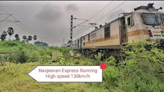 Navjeevan Express(12656) Running High speed 130km/h.