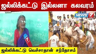 எங்களுக்கு ஜல்லிக்கட்டு என்பது தான் திருவிழா. உற்சாகத்தில் மூதாட்டி