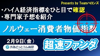 ハイA経済指標をひと目で確認「ノルウェー１月消費者物価指数」2024年2月9日発表-超速ファンダ