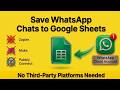 Save WhatsApp Chats to Google Sheets Automatically | WhatsApp Cloud API Integration & Webhook