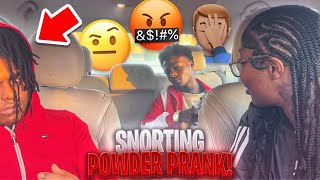 THE GUYS CAUGHT ME SNORTING POWDER PRANK😱🤧*THEY POURED IT OUT*