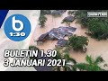 Tujuh Daerah 'Tenggelam', Mangsa Banjir Terus Meningkat | Buletin 1.30, 3 Januari 2021