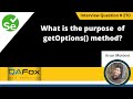 What is the purpose of getOptions() method (Selenium Interview Question #270)