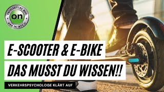 Vorsicht mit E-Scooter \u0026 E-Bike: So schnell ist der Führerschein weg! | 2022 | ON MPU