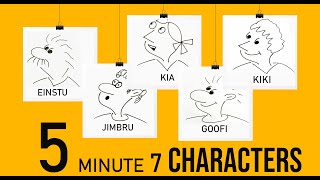 5 MINUTE 7 Cartoon Character Design for Beginners