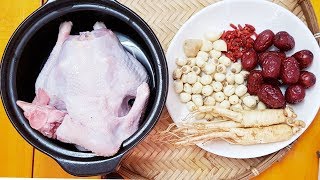 Cách nấu Canh Gà hầm Sâm tươi bồi bổ sức khỏe ngon tuyệt.