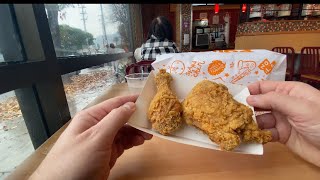 Popeyes - POV Spicy 🌶️ Fried chicken 🍗 Leg and Thigh Tuesday special for $3.30 🥹