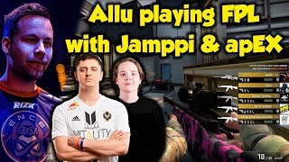 ENCE Allu playing FPL with Jamppi & apEX in Train | CSGO