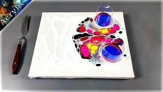 Acrylic Pouring in open Cups -  Amazing Abstract Art in Vibrant Colors