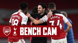 BENCH CAM | Arsenal vs Tottenham (2-1) | Pure derby delight at Emirates Stadium! | Premier League