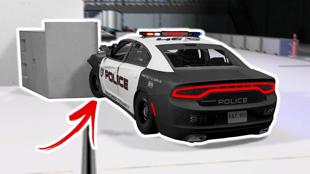 Dodge Charger Police Interceptor Crash Testing 2.0 - BeamNG Drive - YouTube