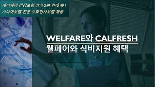 메디케어 쉽게 3분안에 쏙!/Welfare and CalFresh / 웰페어와 식비보조프로그램(캘프레쉬\u0026푸드스탬프\u0026SNAP)/메디케어 시니어 건강보험 전문 수호천사보험