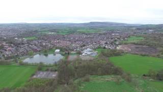 Aerial View of Clarence Park Woods, Lido, Walmersley Road Bury in 4K. DJI Phantom 3 Professional.