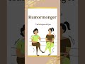 #Shorts - Gossipmonger - Rumormonger - Sentences in Tamil and English - Idioms and Phrasal Verbs