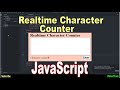 Realtime Character Counter | JavaScript Project For Students | #SmartCode