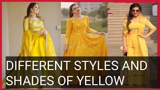 Different shades and different designs of yellow || शुभ रंग (पीला)