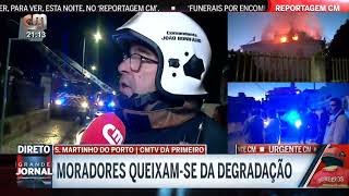 Janeiro2024-incêndio em hotel de São Martinho - rescaldo à noite