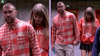 Taylor Swift and Travis Kelce HOLD HANDS Exiting Chiefs Game!