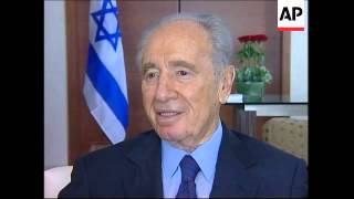 AP interview with Simon Peres as he becomes Israel's ninth president