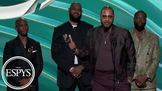 Carmelo Anthony honored by LeBron James, Dwyane Wade & Chris Paul | 2023 ESPYS