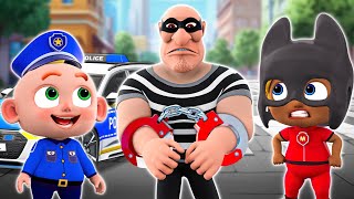 Hero Police Catch Thief 🚨 | Funny Police Songs 🚔👮‍♂️| NEW✨Funny Nursery Rhymes For Baby