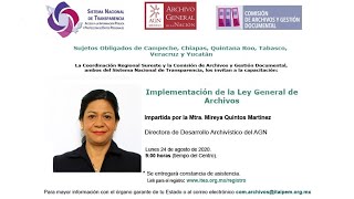 Implementación de la Ley General de Archivos