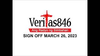 DZRV-AM Veritas 846 Sign OFF March 26, 2023