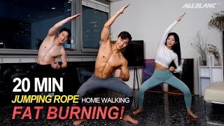 [EN] 20분 줄넘기 유산소 홈트레이닝 l Jumping Rope Fat-burning Home Cardio