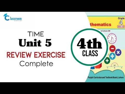 Class 4 Math Unit 5 Time Review Exercise Chapter 5 Time Review