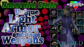 Emerald Stair Unique Mage Armor and Weapons - Avowed - Minoletta's Conduit Wand - 2 Grimiores