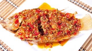 [Thai Food] Fried Fish with Chili Sauce (Pla Tub Tim Rad Prik)