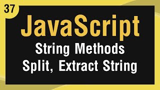 Learn JavaScript In Arabic #37 - Strings Methods - Split A String