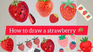 how to draw sweet strawberry 🍓#kidsvideos #artforkids