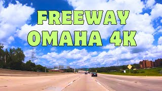 Drive Tour 4K | FWY 75, Interstate 80, Interstate 680 \u0026 FWY 6, Omaha, Nebraska, USA | Travel Video