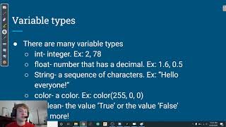 Processing Intro- Lesson 3 Variables