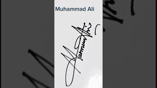 Signature Muhammad Ali Style Worf hand Writings 😱😊🥰☺️#shorts#viral#trendings