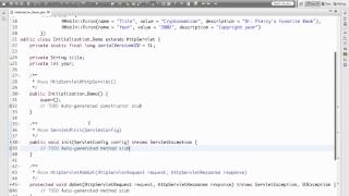 Servlet Initialization Variables